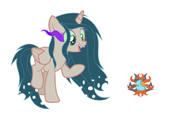 Size: 2840x1992 | Tagged: safe, artist:twilightcraft, imported from derpibooru, oc, oc only, oc:dark crystal, pony, female, next generation, parent:queen chrysalis, simple background, solo, sombra eyes, white background