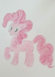 Size: 1440x2000 | Tagged: safe, artist:senkon, imported from derpibooru, pinkie pie, dry pastel, made following a tutorial, missing cutie mark, traditional art, tutorial