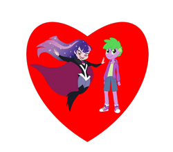 Size: 800x700 | Tagged: artist needed, source needed, safe, imported from derpibooru, spike, human, crossover, crossover shipping, dc superhero girls, female, gentleman, heart, human spike, humanized, lady, male, shipping, spike gets all the supergirls, zatanna, zataspike, zeezataraxspike