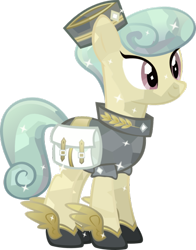 Size: 600x765 | Tagged: artist needed, safe, artist:vector-brony, imported from derpibooru, cinnabar, golden hooves, quicksilver, crystal pony, earth pony, pony, female, golden hooves (g4), hat, mare, messenger, messenger bag, shoes, simple background, solo, transparent background, winged shoes