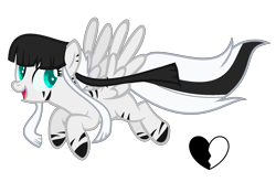 Size: 1989x1394 | Tagged: safe, artist:chiarinuk, imported from derpibooru, oc, oc only, oc:laura the zony, pony, flying, simple background, solo, transparent background, zony oc