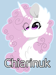 Size: 559x747 | Tagged: safe, artist:chiarinuk, imported from derpibooru, princess celestia, pony, bust, female, fluffy hair, head, heart eyes, pink-mane celestia, silly face, solo, wingding eyes