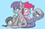 Size: 1257x821 | Tagged: safe, artist:pinkberry, imported from derpibooru, limestone pie, marble pie, maud pie, pinkie pie, earth pony, pony, eyebrows, eyebrows visible through hair, pie sisters, siblings, simple background, sisters