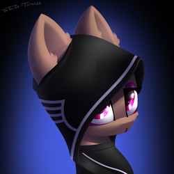 Size: 2000x2000 | Tagged: safe, artist:shido-tara, imported from derpibooru, oc, pony, bust, crossover, kasumi goto, mass effect, ponified, portrait, simple background