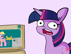 Size: 1984x1500 | Tagged: safe, artist:tjpones, artist:tjpones edits, edit, imported from derpibooru, firefly, twilight sparkle, pony, derpibooru, april fools 2020, computer, crt monitor, energy star, exploitable meme, meme, meta, microsoft, microsoft windows, monitor, twilight's computer, under construction, windows, windows 98