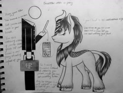 Size: 1440x1080 | Tagged: safe, artist:henry forewen, imported from derpibooru, kirin, pony, female, monochrome, solo, traditional art