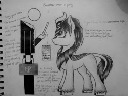 Size: 960x720 | Tagged: safe, artist:henry forewen, imported from derpibooru, kirin, pony, female, monochrome, solo, traditional art