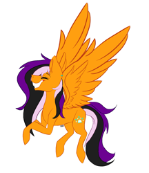 Size: 1579x1831 | Tagged: safe, artist:toptian, imported from derpibooru, oc, oc only, pegasus, pony, eyes closed, grin, pegasus oc, simple background, smiling, solo, white background, wings