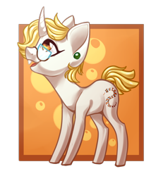 Size: 1510x1705 | Tagged: safe, artist:helemaranth, imported from derpibooru, oc, oc only, pony, unicorn, ear piercing, horn, looking up, open mouth, piercing, simple background, smiling, solo, transparent background, unicorn oc