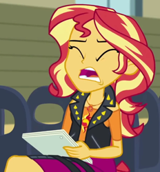 Size: 602x650 | Tagged: safe, imported from derpibooru, screencap, sunset shimmer, equestria girls, equestria girls series, rarity investigates: the case of the bedazzled boot, cropped, female, geode of empathy, magical geodes, solo