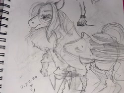 Size: 1080x810 | Tagged: safe, artist:glitterandloveartxo, imported from derpibooru, oc, oc only, pegasus, pony, chest fluff, hoof hold, lineart, pegasus oc, plushie, pointy ponies, traditional art, unshorn fetlocks, wings