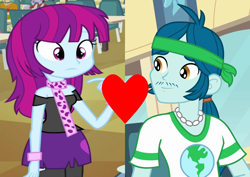 Size: 1368x968 | Tagged: safe, edit, edited screencap, imported from derpibooru, screencap, captain planet, mystery mint, equestria girls, equestria girls (movie), cropped, female, heart, male, planetmint, shipping, shipping domino, straight