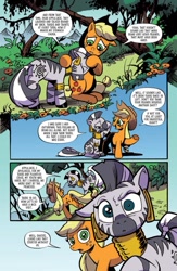 Size: 499x767 | Tagged: safe, artist:andypriceart, idw, imported from derpibooru, applejack, zecora, earth pony, zebra, spoiler:comic, spoiler:comic90, butt, comforting, crying, duo, female, mare, plot, preview, season 10, wiping tears