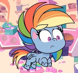 Size: 1083x1021 | Tagged: safe, imported from derpibooru, screencap, rainbow dash, pegasus, pony, my little pony: pony life, ponies of the moment, spoiler:pony life s01e27, cropped, female, g4.5, solo