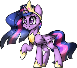 Size: 1284x1142 | Tagged: safe, artist:songheartva, imported from derpibooru, twilight sparkle, alicorn, pony, the last problem, female, princess twilight 2.0, raised hoof, simple background, solo, transparent background, twilight sparkle (alicorn)