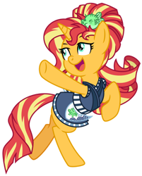 Size: 1024x1275 | Tagged: safe, artist:dstears, artist:emeraldblast63, imported from derpibooru, sunset shimmer, pony, unicorn, eqg summertime shorts, equestria girls, good vibes, equestria girls ponified, female, food, ponified, redraw, simple background, solo, sunset sushi, sushi, transparent background