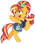 Size: 1024x1275 | Tagged: safe, artist:dstears, artist:emeraldblast63, imported from derpibooru, sunset shimmer, pony, unicorn, eqg summertime shorts, equestria girls, good vibes, equestria girls ponified, female, food, ponified, redraw, simple background, solo, sunset sushi, sushi, transparent background