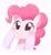 Size: 2653x2894 | Tagged: dead source, safe, artist:arrow__root, artist:ginmaruxx, imported from derpibooru, pinkie pie, pony, blushing, cheek squish, cute, diapinkes, female, high res, mare, offscreen character, ponk, simple background, smiling, squishy cheeks, white background