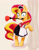 Size: 1040x1349 | Tagged: safe, artist:ikarooz, imported from derpibooru, sunset shimmer, pony, unicorn, bipedal, clothes, curtain, curtains, cute, dress, duster, female, frog (hoof), hoofbutt, maid, mare, mouth hold, shimmerbetes, solo, underhoof