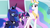 Size: 1920x1080 | Tagged: safe, imported from derpibooru, screencap, princess celestia, princess luna, twilight sparkle, alicorn, pony, the ending of the end, dreamworks face, lidded eyes, raised hoof, royal sisters, siblings, sisters, twilight sparkle (alicorn)