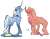 Size: 1170x914 | Tagged: safe, artist:bunnari, imported from derpibooru, oc, oc only, oc:flora serenade, oc:moonlit aqua, hybrid, pony, unicorn, commission, female, magical lesbian spawn, mare, offspring, parent:autumn blaze, parent:night light, parent:princess cadance, parent:princess luna, parents:nightluna, simple background, transparent background