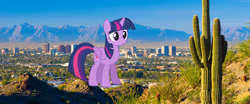 Size: 1024x425 | Tagged: safe, imported from derpibooru, twilight sparkle, alicorn, pony, arizona, female, giant pony, high res, highrise ponies, irl, macro, mare, phoenix (city), photo, ponies in real life, solo, twilight sparkle (alicorn)