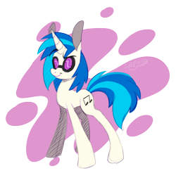 Size: 950x936 | Tagged: safe, artist:loopdalamb, imported from derpibooru, dj pon-3, vinyl scratch, pony, unicorn, female, glasses, music, simple background, sketchy, smiling, smirk, solo, splotch, stance, standing, transparent background