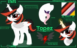 Size: 1131x707 | Tagged: safe, artist:wulfieshydev, imported from derpibooru, oc, oc only, alicorn, pony, alicorn oc, bust, chest fluff, ear fluff, fangs, female, glowing horn, horn, mare, not blackjack, reference sheet, smiling, two toned wings, wings