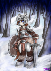 Size: 1800x2500 | Tagged: safe, artist:derpx1, imported from derpibooru, oc, oc only, commission, helmet, horned helmet, sword, viking, viking helmet, weapon