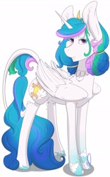 Size: 1280x2045 | Tagged: safe, artist:daniefox, imported from derpibooru, princess celestia, pony, alternate cutie mark, simple background, solo, white background