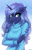 Size: 2500x3900 | Tagged: safe, artist:hakaina, imported from derpibooru, oc, oc only, oc:midnight starfall, anthro, unicorn, clothes, ear fluff, female, freckles, mare, not luna, shy, solo, sweater, turtleneck