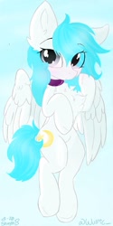 Size: 600x1200 | Tagged: safe, artist:wulfieshydev, imported from derpibooru, oc, oc only, pegasus, pony, blushing, chest fluff, cute, fluffy, shy, smiling