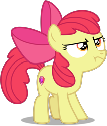 Size: 5373x6307 | Tagged: safe, artist:thatusualguy06, imported from derpibooru, apple bloom, earth pony, pony, going to seed, .svg available, :t, absurd resolution, adorabloom, angry, apple bloom is not amused, bow, cute, female, filly, madorable, simple background, solo, transparent background, unamused, vector