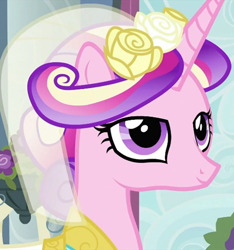 Size: 1128x1207 | Tagged: safe, imported from derpibooru, screencap, princess cadance, alicorn, pony, a canterlot wedding, bride, clothes, cropped, dress, female, lidded eyes, mare, solo, wedding dress, wedding veil