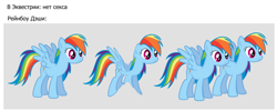 Size: 1500x600 | Tagged: safe, imported from derpibooru, rainbow dash, pegasus, pony, asexual reproduction, cyrillic, double rainbow, duality, meme, mitosis, russian, self ponidox, simple background, translated in the comments, white background