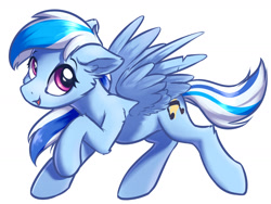Size: 1600x1200 | Tagged: safe, artist:ravistdash, derpibooru exclusive, imported from derpibooru, oc, oc only, oc:ravist, pegasus, pony, ear fluff, simple background, smiling, solo, white background, wings