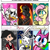 Size: 450x450 | Tagged: artist needed, safe, imported from derpibooru, fluttershy, cat, human, mouse, pegasus, pony, rabbit, six fanarts, :d, animal, anthro with ponies, bow, bust, crossover, duck tales 2017, ducktales 2017, female, frown, gas mask, grin, gun, hair bow, lego, male, mare, mask, open mouth, pictogram, pyro, sam and max, smiling, team fortress 2, the lego movie, two toned wings, unikitty, weapon, webby vanderquack, wings