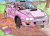 Size: 3414x2431 | Tagged: safe, artist:sparkfler85, imported from derpibooru, pinkie pie, rarity, earth pony, pony, unicorn, car, crayon drawing, dirt, racecar, subaru, subaru impreza, traditional art, tree