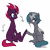 Size: 4000x4000 | Tagged: safe, alternate version, artist:bonpikabon, artist:icey-wicey-1517, artist:icicle-wicicle-1517, color edit, edit, imported from derpibooru, fizzlepop berrytwist, tempest shadow, oc, oc:elizabrat meanfeather, alicorn, bat pony, bat pony alicorn, pony, unicorn, alicorn oc, bat pony oc, bat wings, blushing, broken horn, canon x oc, clone, collaboration, colored, eye scar, feather, female, fetish, glowing horn, hoof fetish, hoof hold, horn, levitation, magic, mare, missing cutie mark, nervous, raised hoof, raised leg, scar, simple background, sitting, smiling, smirk, telekinesis, tickle fetish, tickle torture, tickling, transparent background, wings