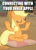 Size: 755x1047 | Tagged: safe, imported from derpibooru, screencap, applejack, a rockhoof and a hard place, season 8, spoiler:s08, appul, caption, eyes closed, female, image macro, meditating, text