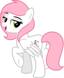 Size: 4000x4858 | Tagged: safe, artist:melisareb, imported from derpibooru, oc, oc only, oc:sugar morning, pegasus, pony, absurd resolution, bedroom eyes, butt, female, looking at you, mare, plot, raised hoof, simple background, solo, transparent background, vector, wings