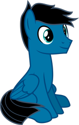 Size: 4000x6274 | Tagged: safe, artist:melisareb, imported from derpibooru, oc, oc only, oc:pony video maker, pegasus, pony, absurd resolution, male, show accurate, simple background, sitting, solo, stallion, transparent background, vector