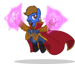 Size: 1280x1108 | Tagged: safe, artist:mlp-trailgrazer, imported from derpibooru, oc, oc only, oc:gamelink, pony, clothes, cosplay, costume, doctor strange, simple background, solo, transparent background
