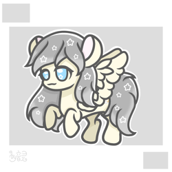 Size: 1500x1500 | Tagged: safe, artist:音灵, imported from derpibooru, oc, oc only, oc:crescent heart, oc:弦月之心, pegasus, pony, pegasus oc, simple background, solo, wings
