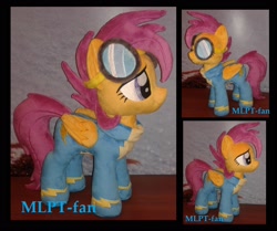 Size: 2300x1920 | Tagged: safe, artist:calusariac, imported from derpibooru, scootaloo, pony, clothes, irl, older, photo, plushie, solo, uniform, wonderbolts uniform