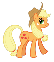 Size: 1782x2046 | Tagged: safe, alternate version, artist:mfg637, imported from derpibooru, applejack, pony, .svg available, digital art, simple background, solo, svg, transparent background, vector