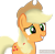 Size: 1077x1046 | Tagged: safe, artist:indonesiarailroadpht, artist:ponyrailartist, imported from derpibooru, applejack, earth pony, pony, show accurate, simple background, smiling, transparent background, watermark