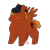 Size: 2400x2400 | Tagged: safe, artist:firehearttheinferno, imported from derpibooru, oc, oc only, oc:calamity, pegasus, pony, fallout equestria, chibi, chimken numget, chonk, chubby, cowboy hat, cute, dashite, fallout, hat, orange eyes, potato pony, simple background, solo, transparent background, watermark, wings