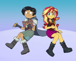 Size: 1500x1200 | Tagged: safe, artist:mew-me, imported from derpibooru, sunset shimmer, human, equestria girls, amphibia, female, marcy wu, sunset's journal