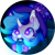 Size: 887x887 | Tagged: safe, artist:astralblues, imported from derpibooru, oc, oc only, oc:astral blues, pony, unicorn, blue, bowtie, cave, crystal, cute, ear fluff, eyelashes, fluffy, hair, hat, horn, mouth hold, purple eyes, solo, sparkles, spots, starry eyes, wingding eyes